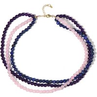 Edelstein-Silberhalskette Edelstein-Silberhalskette