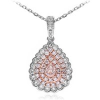 Pinkfarbener I1 Brillant-Goldhalskette (CIRARI) Pinkfarbener I1 Brillant-Goldhalskette (CIRARI)