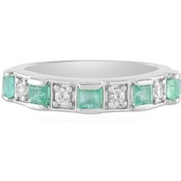 Russischer Smaragd-Silberring Russischer Smaragd-Silberring