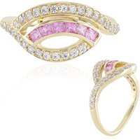 Pinkfarbener Ceylon-Saphir-Goldring (Adela Gold) Pinkfarbener Ceylon-Saphir-Goldring (Adela Gold)