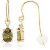 Bulgarischer Sphalerit-Goldohrringe Bulgarischer Sphalerit-Goldohrringe