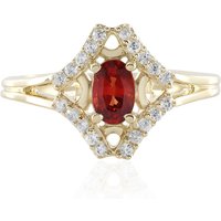 Abendroter Saphir-Goldring Abendroter Saphir-Goldring