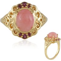 Pinkfarbener Opal-Silberring Pinkfarbener Opal-Silberring