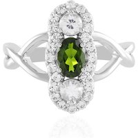 Russischer Diopsid-Silberring Russischer Diopsid-Silberring
