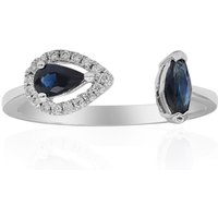 Blauer Ceylon-Saphir-Goldring Blauer Ceylon-Saphir-Goldring