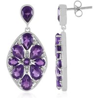 Sambia-Amethyst-Silberohrringe Sambia-Amethyst-Silberohrringe