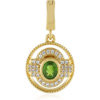 Russischer Diopsid-Silberanhänger Russischer Diopsid-Silberanhänger