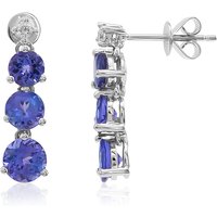 AAA-Tansanit-Goldohrringe AAA-Tansanit-Goldohrringe