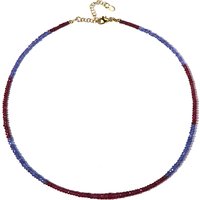 Edelstein-Silberhalskette Edelstein-Silberhalskette