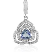Nicht erhitzter Tansanit-Silberanhänger Nicht erhitzter Tansanit-Silberanhänger
