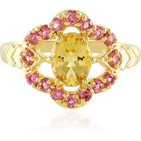 Gelber Beryll-Silberring Gelber Beryll-Silberring