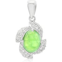 Kaiserlicher Chrysopras-Silberanhänger Kaiserlicher Chrysopras-Silberanhänger