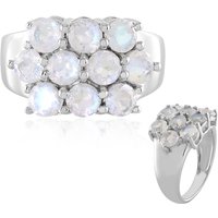 Regenbogen-Mondstein-Silberring Regenbogen-Mondstein-Silberring