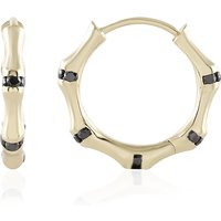 Schwarzer Brillant-Goldohrringe (de Melo) Schwarzer Brillant-Goldohrringe (de Melo)