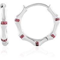 Nigerianischer Pinkfarbener Turmalin-Silberohrringe (de Melo) Nigerianischer Pinkfarbener Turmalin-Silberohrringe (de Melo)