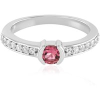 Nigerianischer Pinkfarbener Turmalin-Silberring Nigerianischer Pinkfarbener Turmalin-Silberring