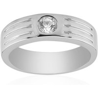 Weißer Topas-Herren-Silberring Weißer Topas-Herren-Silberring