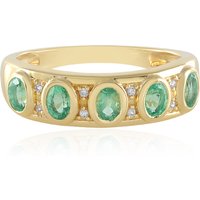 Russischer Smaragd-Silberring Russischer Smaragd-Silberring