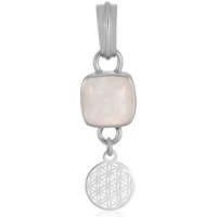 Bihar-Regenbogen-Mondstein-Silberanhänger Bihar-Regenbogen-Mondstein-Silberanhänger