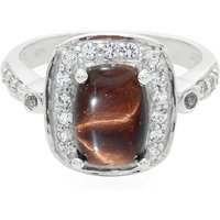 Rotes Tigerauge-Silberring Rotes Tigerauge-Silberring