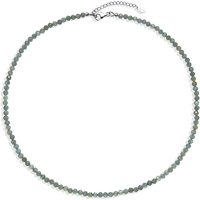 Grüner Apatit-Silberhalskette Grüner Apatit-Silberhalskette