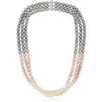 Süßwasserzuchtperlen-Silberhalskette Süßwasserzuchtperlen-Silberhalskette