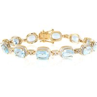 Himmelblauer Topas-Silberarmband Himmelblauer Topas-Silberarmband