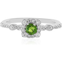 Russischer Diopsid-Silberring Russischer Diopsid-Silberring