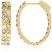 SI2 Fancy-Brillant-Goldohrringe (CIRARI) SI2 Fancy-Brillant-Goldohrringe (CIRARI)