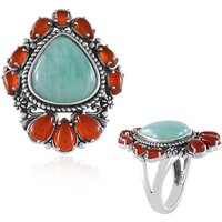 Amazonit-Silberring (Desert Chic) Amazonit-Silberring (Desert Chic)