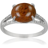 Mahagoni-Obsidian-Silberring Mahagoni-Obsidian-Silberring