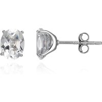 Weißer Topas-Silberohrringe Weißer Topas-Silberohrringe