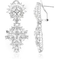 Weißer Topas-Silberohrringe Weißer Topas-Silberohrringe