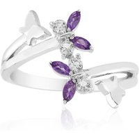 Sambia-Amethyst-Silberring Sambia-Amethyst-Silberring