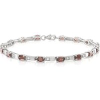 Roter Zirkon-Silberarmband Roter Zirkon-Silberarmband