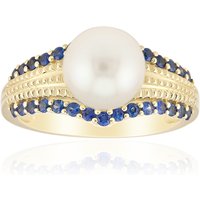 Weiße Südseeperlen-Goldring (Michelle Albala) Weiße Südseeperlen-Goldring (Michelle Albala)