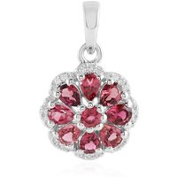 Brasilianischer Pinkfarbener Turmalin-Silberanhänger Brasilianischer Pinkfarbener Turmalin-Silberanhänger