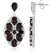 Mosambik-Granat-Silberohrringe Mosambik-Granat-Silberohrringe