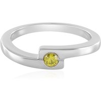 Gelber I3 Brillant-Silberring Gelber I3 Brillant-Silberring