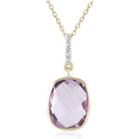 Lavendel-Amethyst-Goldhalskette Lavendel-Amethyst-Goldhalskette