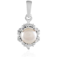 Weiße Süßwasserzuchtperlen-Silberanhänger Weiße Süßwasserzuchtperlen-Silberanhänger