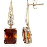 Hessonit-Granat-Goldohrringe (de Melo) Hessonit-Granat-Goldohrringe (de Melo)