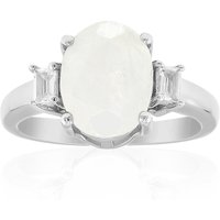 Regenbogen-Mondstein-Silberring Regenbogen-Mondstein-Silberring