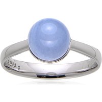 Blauer Band-Achat-Silberring Blauer Band-Achat-Silberring