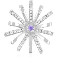 Nicht erhitzter Purpurfarbener Ceylon-Saphir-Silberanhänger Nicht erhitzter Purpurfarbener Ceylon-Saphir-Silberanhänger