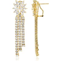 Weißer Topas-Silberohrringe Weißer Topas-Silberohrringe