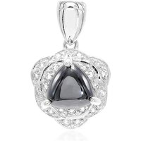 Schwarzer Hämatit-Silberanhänger Schwarzer Hämatit-Silberanhänger