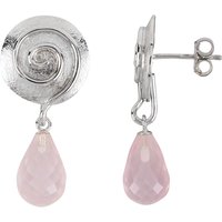 Rosenquarz-Silberohrringe Rosenquarz-Silberohrringe
