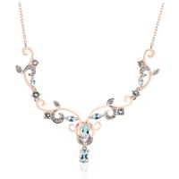 Himmelblauer Topas-Silbercollier Himmelblauer Topas-Silbercollier