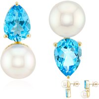 Weiße Südseeperlen-Goldohrringe (Michelle Albala) Weiße Südseeperlen-Goldohrringe (Michelle Albala)